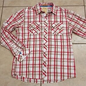 Sovereign Code Mens Woven Pleasure Plaid Shirt Size Large